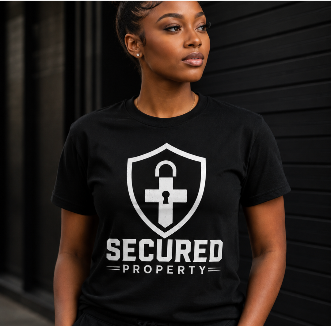 Secured Property| black shirt