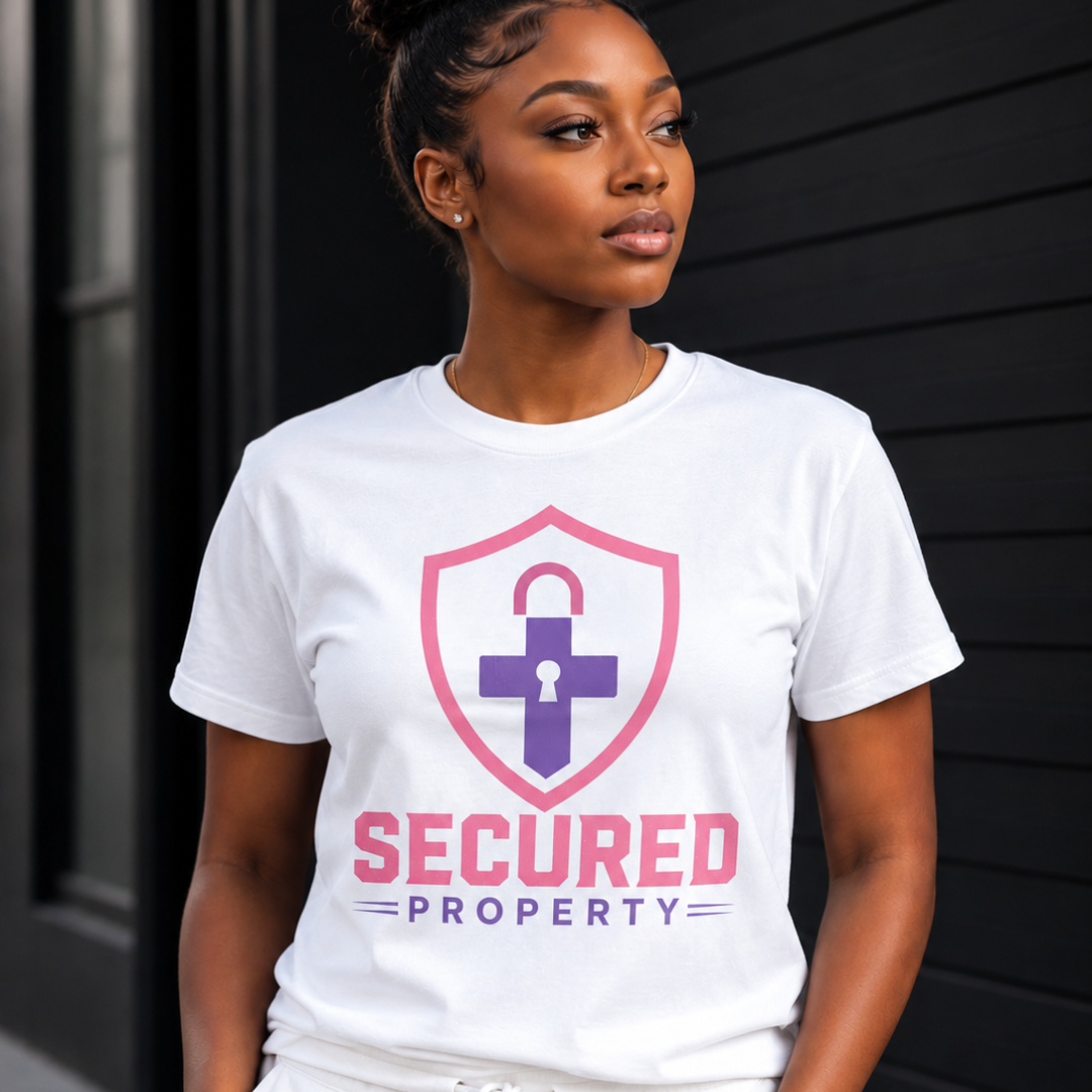Secured Property| white shirt